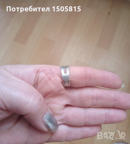 Стар сребърен пръстен 925 с натурален седеф става за всички размери , снимка 5 - Пръстени - 32311562