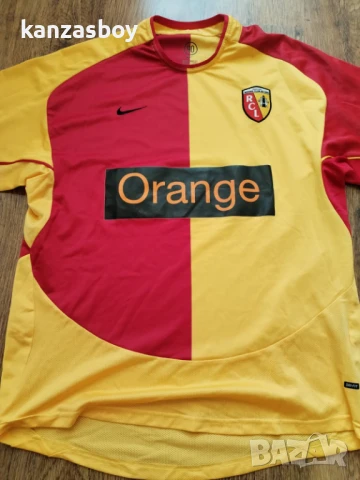 Nike RC LENS 2004/05 Home Football Shirt - футболна колекционерска тениска Л, снимка 2 - Тениски - 50774610