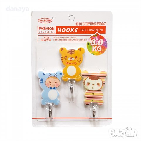 2464 Комплект самозалепващи закачалки различни модели, снимка 6 - Закачалки - 36643742