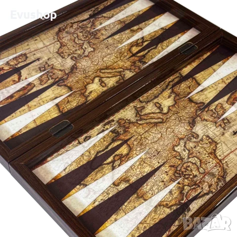 Премиум Табла Антична карта 48x48cm, снимка 3 - Шах и табла - 50176860
