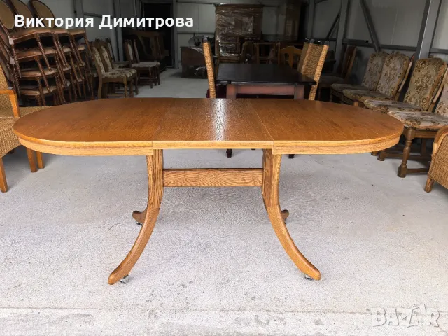 Разтегателна трапезна маса на колелца, снимка 1