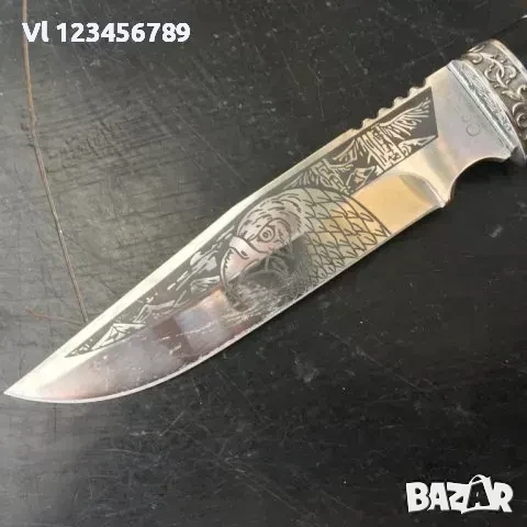 Великолепен нож ОРЕЛ - Стомана 65Х13; размер 145Х275, снимка 3 - Ножове - 52273320