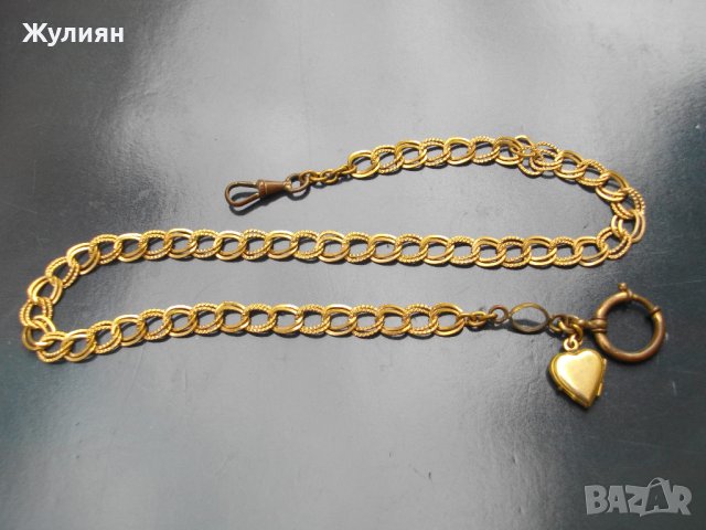 СТАР ПОЗЛАТЕН КЮСТЕК ЗА ДЖОБЕН ЧАСОВНИК, снимка 1