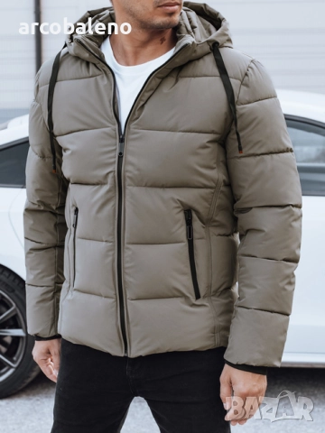 Мъжко зимно ватирано яке с качулка, 4цвята , снимка 10 - Якета - 52259354