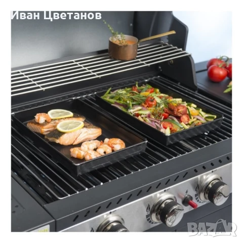 Тава за барбекю BBQ NoStik, 1.5л./3л., до 260°, черен, в кутия, снимка 2 - Съдове за готвене - 50741328