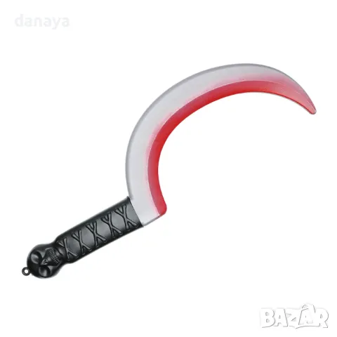 5198 Halloween парти аксесоар Сърп с череп, 38 см