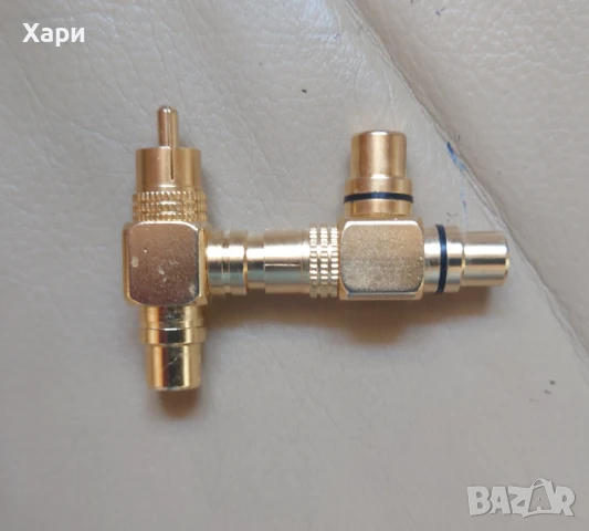 Аудио адаптер Y RCA чинч аудио сплитер позлатен към 2 гнезда, снимка 3 - Други - 50921141