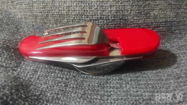 Швейцарско ножче с вилица и лъжица, снимка 1 - Ножове - 44845193