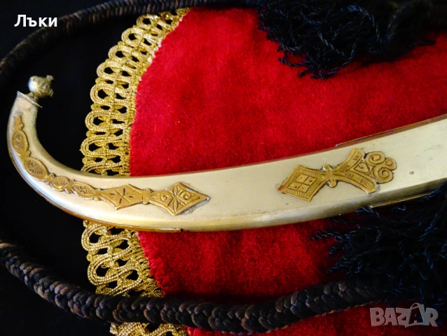 Ханджар,кама с кания,маркировка на майстора. , снимка 3 - Антикварни и старинни предмети - 51800696