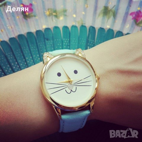 Дамски часовник с котенце, снимка 2 - Дамски - 27651490