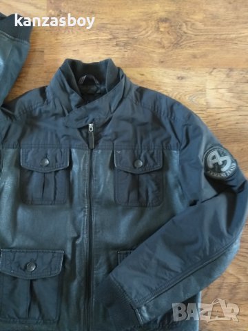 armani jeans - мъжко кожено яке ХЛ ЕСТЕСТВЕНА КОЖА, снимка 6 - Якета - 43854288