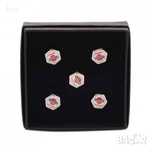 Код 40138 Комплект от 5бр. капачки за автомобилни вентили - Nissan