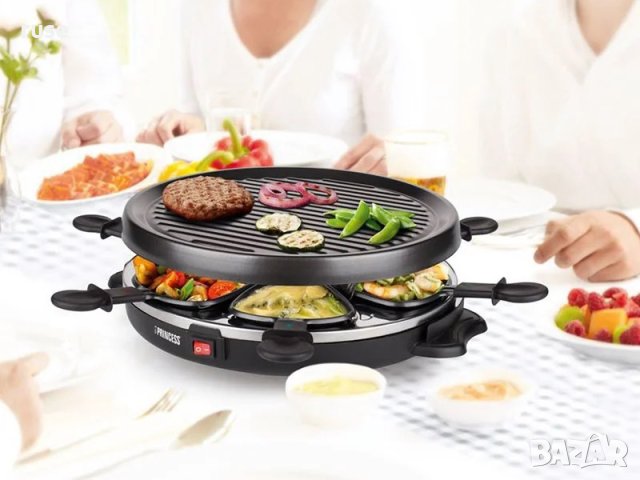 НОВА! Скара с раклет 6 души Princess Grill Raclette 162727, снимка 7 - Скари - 40511569