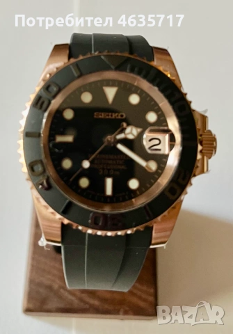 Часовник Seiko Yacht-Мaster Rose Gold (mod), снимка 3 - Мъжки - 52220269