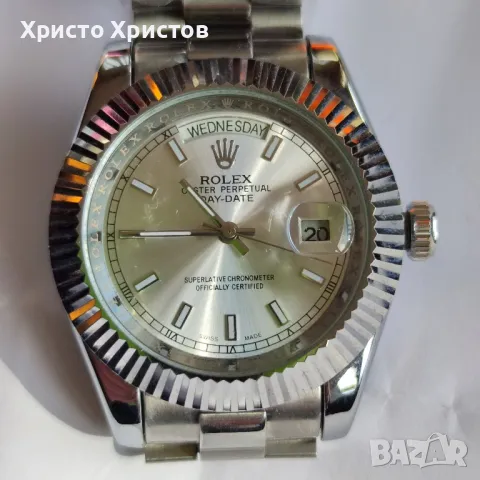 Новогодишна промоция!Мъжки механичен луксозен часовник Rolex DAY-DATE Oyster Perpetual , снимка 3 - Мъжки - 47445706
