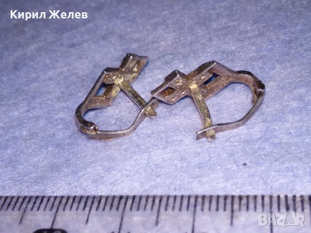 СРЕБЪРНИ СКЪПОЦЕННИ ВИНТИДЖ ОБЕЦИ СРЕБРО 925 с ЮВЕЛИРНО ФАСЕНИРАНИ БЛЕСТЯЩИ КРИСТАЛИ 29744, снимка 4 - Обеци - 40757622