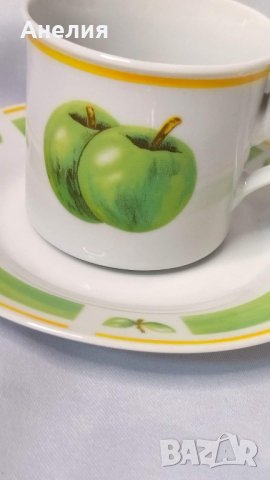 Зелена ябълка 6 тройни сета, снимка 1 - Чаши - 43445917