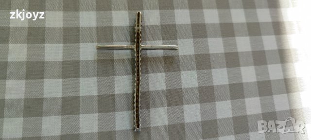 СРЕБЪРНА  ВИСУЛКА КРЪСТ С ЦИРКОНИИ 5.50 гр./ПРОБА 925, снимка 3 - Колиета, медальони, синджири - 43128018