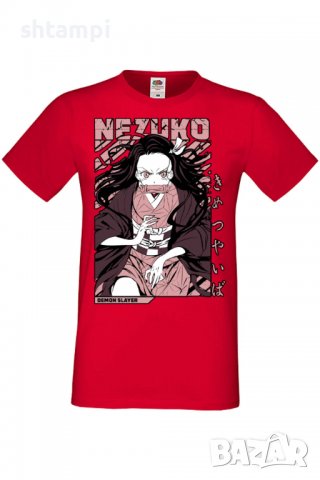 Мъжка тениска Demon Slayer Nezuko Kamado 01,Анимация,игра,Празник,Повод,, снимка 3 - Тениски - 38075632