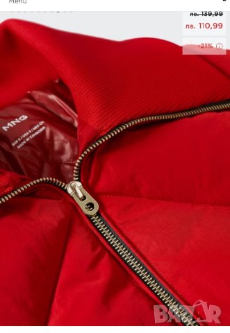 MANGO Дамско  късо яке в червено, снимка 3 - Якета - 43362731