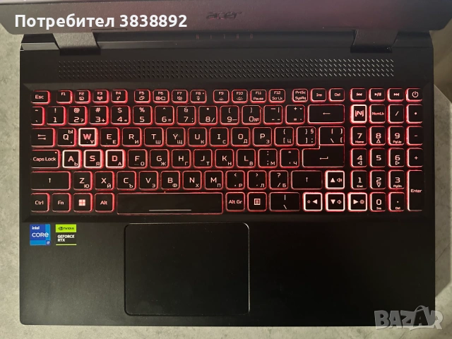 Геймърски Лаптоп Acer Nitro 5 AN515-58-72NW с NVIDIA RTX 4060 8 GB, снимка 2 - Лаптопи за дома - 53526969