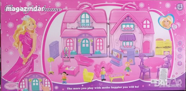  Комплект къща за кукли с аксесоари, снимка 2 - Играчки за стая - 43004345