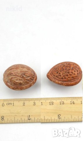 10 бр изкуствени декоративни ядки орех бадем орехи бадеми, снимка 3 - Други - 32806556