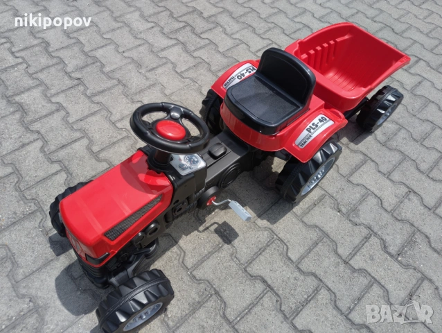 PILSAN Трактор с ремарке PLS-40 червен, снимка 3 - Детски велосипеди, триколки и коли - 53564692