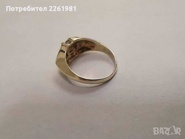 Продавам златен пръстен с диаманти и танзанит, снимка 9 - Пръстени - 39282730