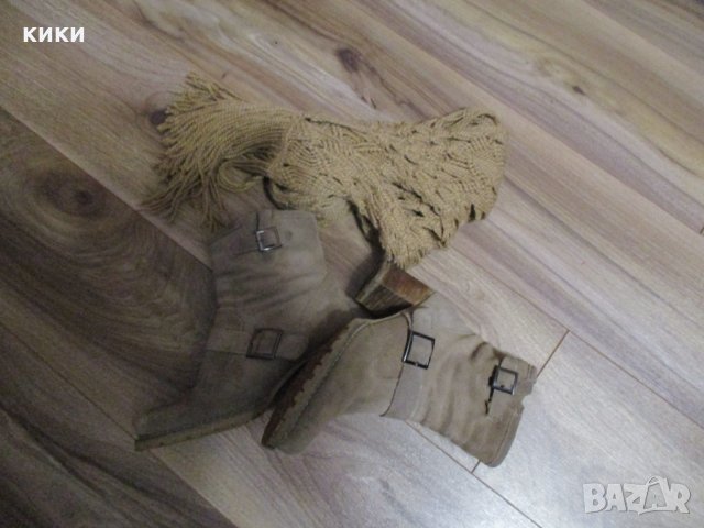 Дамски боти естествен велур, снимка 9 - Дамски боти - 34612622