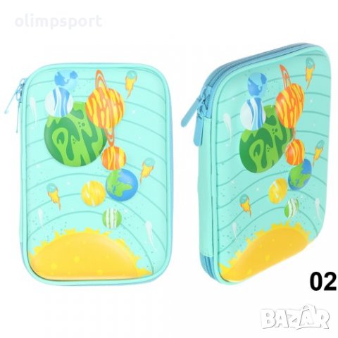 Несесер ученически шит , с 1 цип и релефна картинка. Несесерът има 1 самостоятелно отделение, затвар, снимка 4 - Ученически пособия, канцеларски материали - 37820639