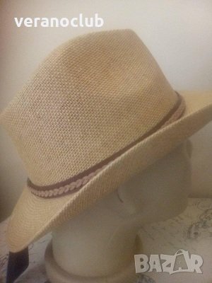 Мъжка лятна шапка с периферия Елегант Бежова, снимка 2 - Шапки - 33645804