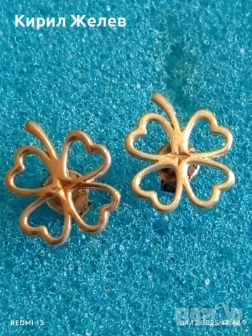 Щастливи сребърни обеци четирилистна детелина стил и елегантност 27306, снимка 2 - Обеци - 52650380