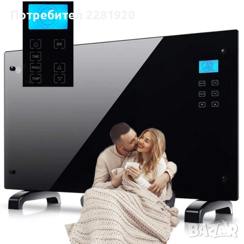 Ел. конвектор Heltes 2000W – LCD дисплей и седмично програмиране, снимка 3 - Отоплителни печки - 52849056