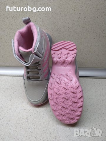 Водоустойчиви боти за момиче в сиво и розово, снимка 5 - Детски боти и ботуши - 34609162