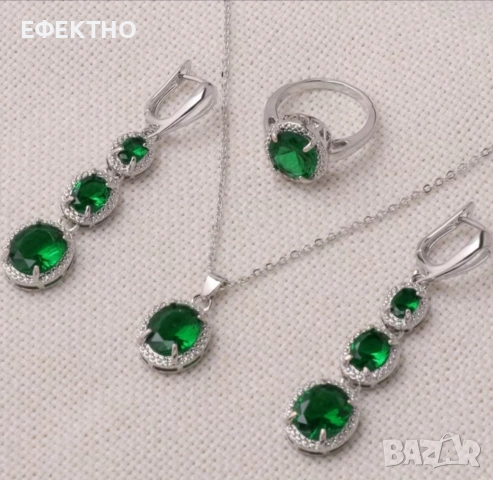 Различни модели сребърни обици, гривна,, колие.Комплект, снимка 2 - Бижутерийни комплекти - 14607372