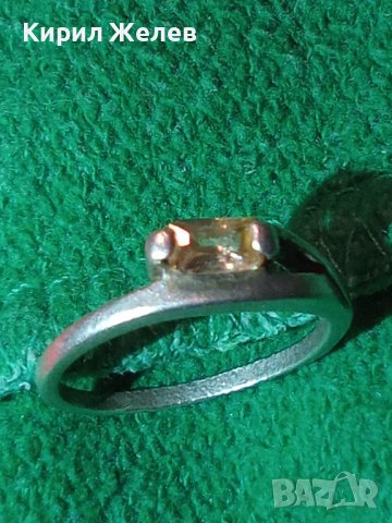 Стар СКЪПОЦЕНЕН СРЕБЪРЕН АНГЛИЙСКИ АР ДЕКО ПРЪСТЕН СРЕБРО 925 с ЦИТРИН 40319