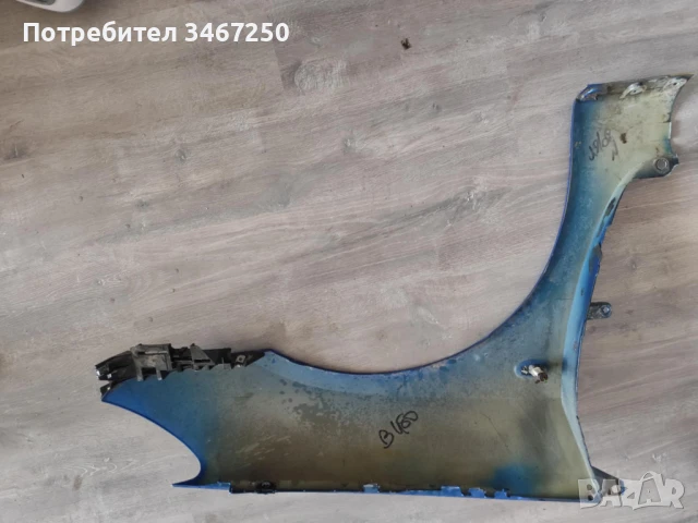 Преден ляв калник за Peugeot 307 син цвят , снимка 2 - Части - 51065810