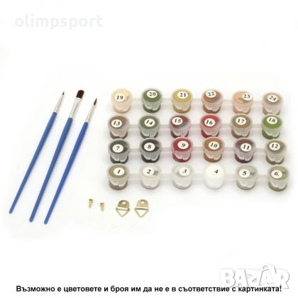 Комплект за рисуване по номера с платно 50х40 см, Модел 21 /27014634/ , снимка 3 - Рисуване и оцветяване - 51639890