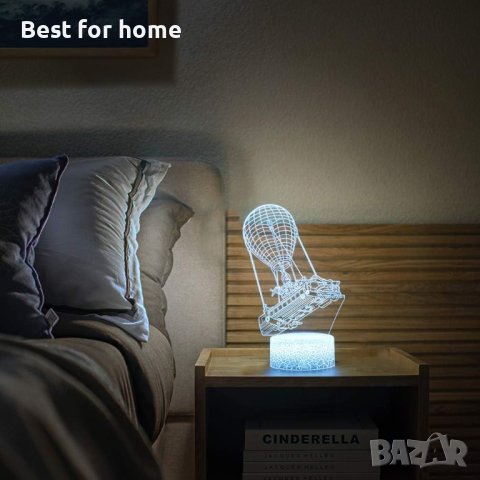 Battle Bus 3D нощна лампа с дистанционно 16 променящи се цвята USB, снимка 6 - Настолни лампи - 43912770