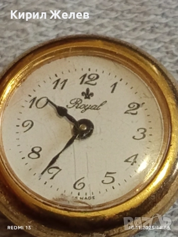 Стар механичен часовник дамски Royal swiss made позлатен за КОЛЕКЦИЯ 51550, снимка 11 - Антикварни и старинни предмети - 52363803