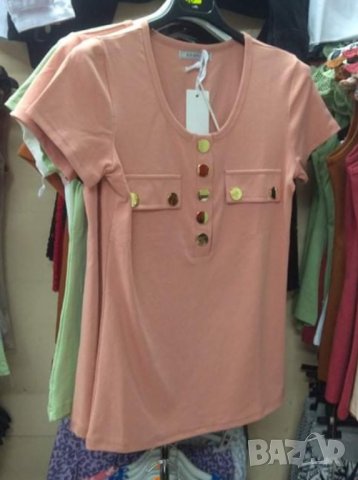 Блузка със златни  копчета , снимка 3 - Тениски - 32998452