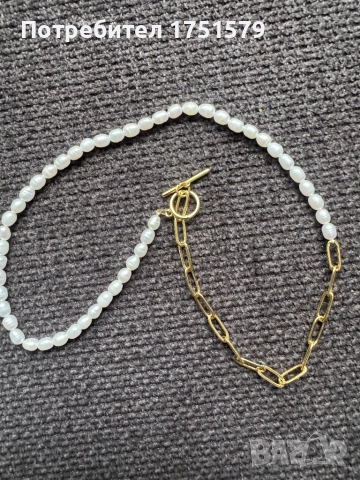 Ново колие с естествени перли, снимка 2 - Колиета, медальони, синджири - 52146949