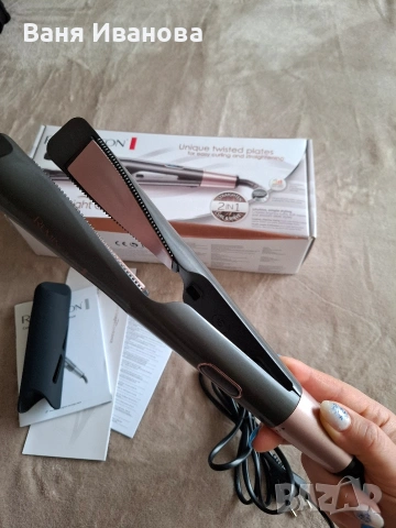 Преса за къдрене и изправяне на коса Remington S6606 Curl and Straight Confidence, снимка 3 - Преси за коса - 53428797