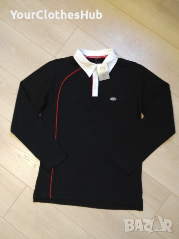 НОВА Mercedes-Benz S size Мъжка блуза с дълъг ръкав и яка