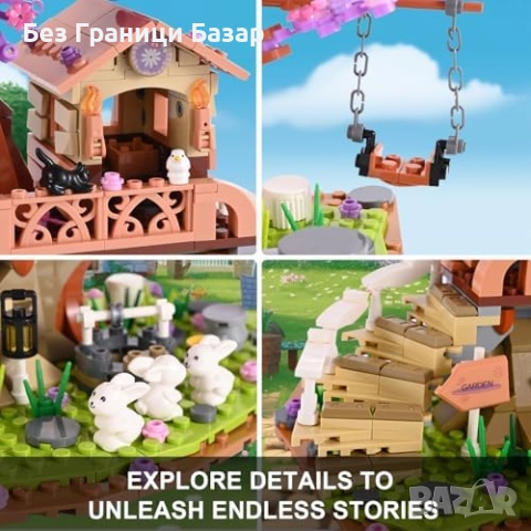 Нова Sakura дървена къщичка със светлини, комплект 841 части за сглобяване, снимка 4 - Други - 51736213