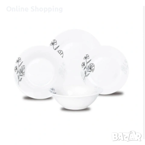 Комплект чинии 24 части, снимка 4 - Чинии - 53287276