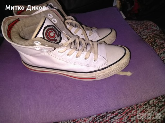 Converse All Star естествена кожа маратонки №37,5 стелка 24см унисекс, снимка 10 - Маратонки - 43049910