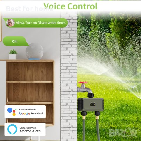 Diivoo WiFi двузонов таймер с ХЪБ таймер WT-05W, снимка 4 - Напояване - 43785274