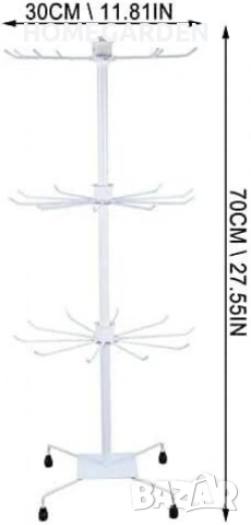 Метален въртящ се стелаж – практично и стилно решение за съхранение, снимка 3 - Други стоки за дома - 53593348